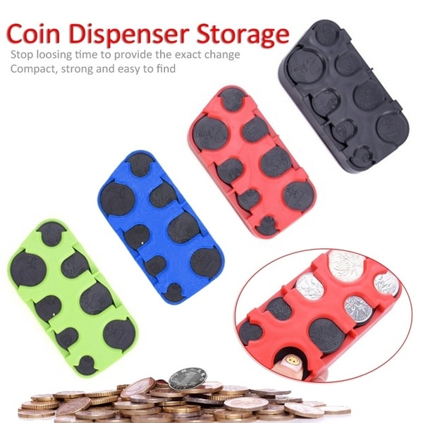 Creative High Quality Euro/Dollars Coin Dispenser Storage Coins Purse Wallet Holders Storage Box