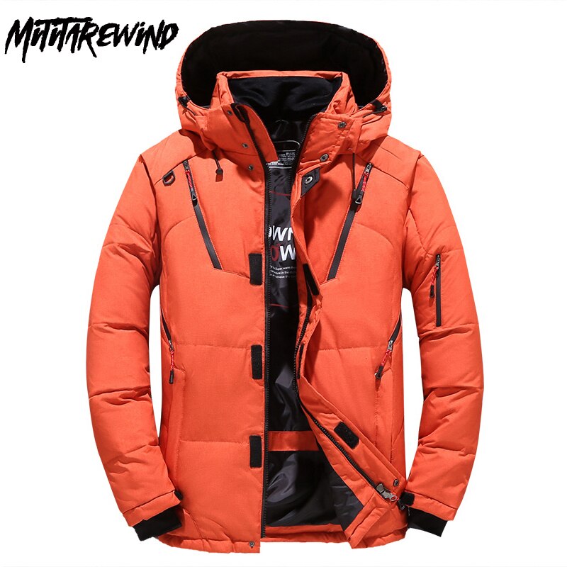 -30 Degree Winter White Duck Down Jacket Men Parkas Coat Fashion Hooded Collar Windbreaker Down Coat Men Keep Warm Thick Jacket