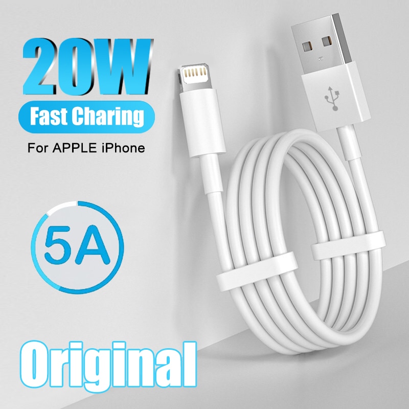 Original USB Cable For iPhone 14 13 12 Pro Max Mini XR XS Fast Charging Phone Date Cable For iPad Charger Wire Cord Accessories