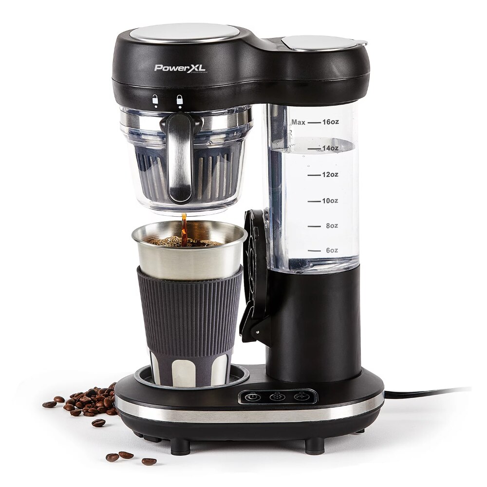 Grind and Go Plus Coffee Maker, Automatic Single-Serve Coffee Machine with 16-Oz (US Stock)