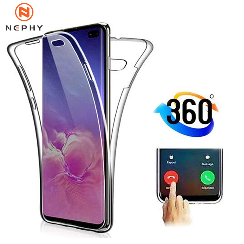 360 Full Body Double Silicone Case For Samsung Galaxy S20 Ultra S10 Lite S9 S8 Plus S6 S7 Edge Note 8 9 10 20 Capinha etui Cover