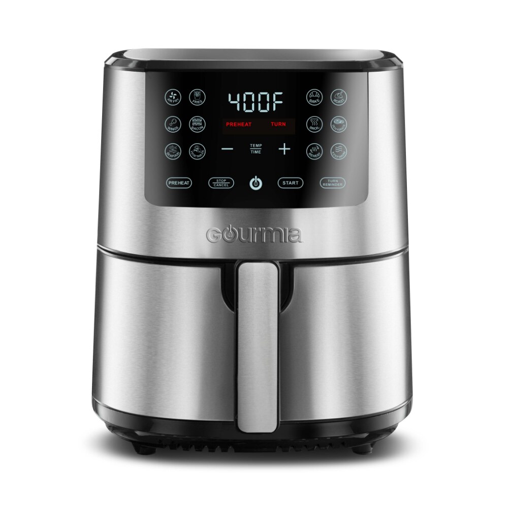 oil-free air fryer 4-Qt Digital Air Fryer with Guided Cooking, Easy Clean, Stainless Steel