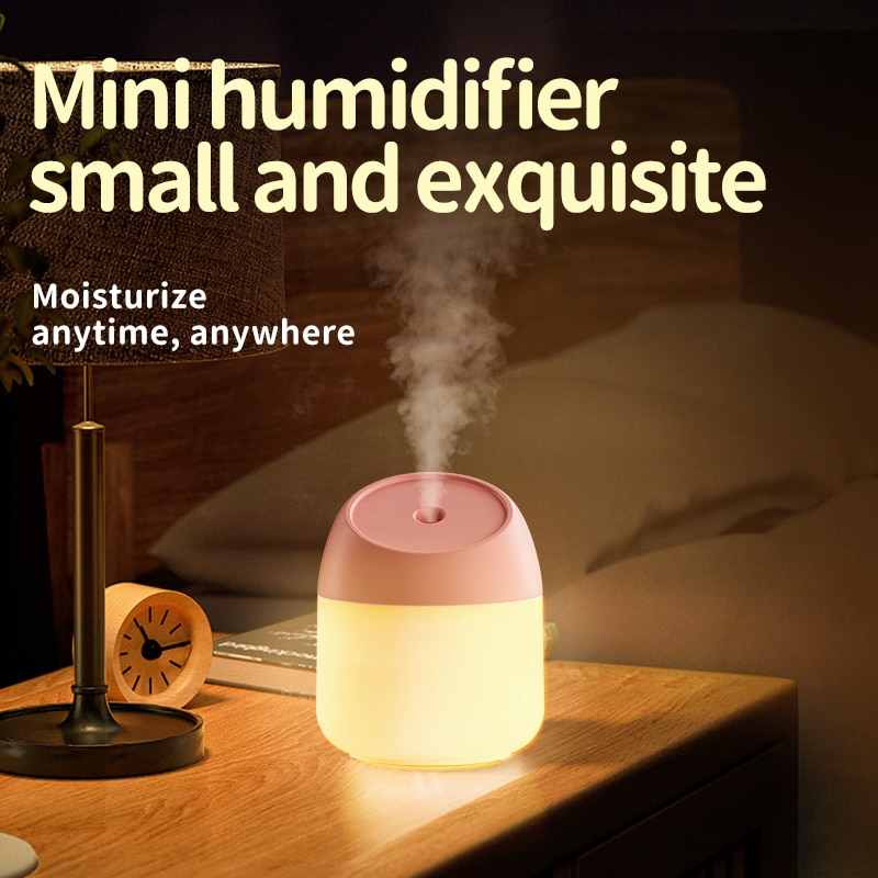 New Lovely Home Business Office Desktop mini colorful atmosphere lamp USB of pet mute little humidifier