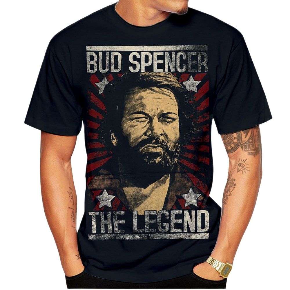 Summer New Bud Spencer Terence Hill 3d Print Men's T-Shirt Fashion Casual O Neck Short-Sleeved Harajuku Hip-Hop Oversized Tops