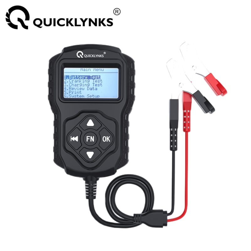 QUICKLYNKS BA2001 Battery Load Tester 12V 24V100-2000 CCA Car Battery Analyzer Cranking Test Charging System Car Battery Tool