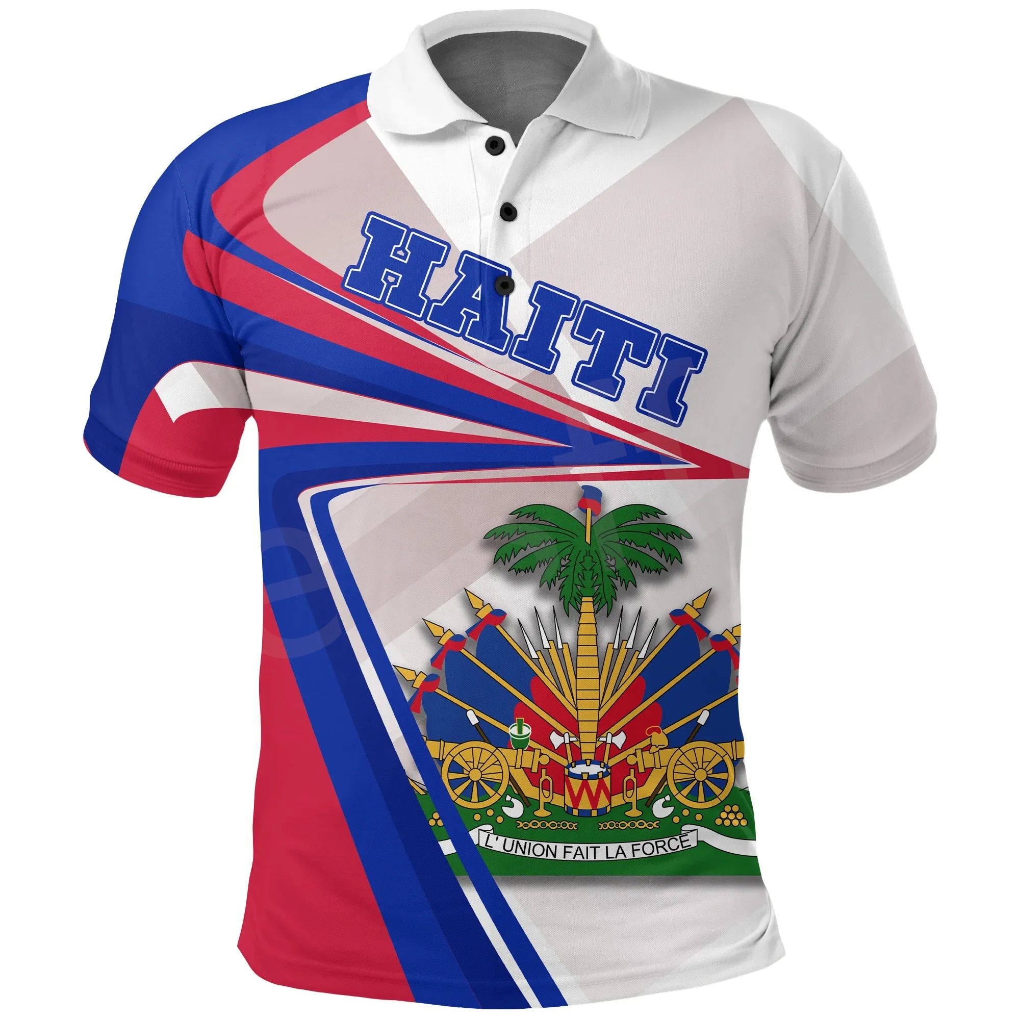 Newest Country Flag Caribbean Sea Haiti Island Retro 3DPrint Men/Women Summer Casual Funny Polo Shirts T-Shirt Short Sleeves X1