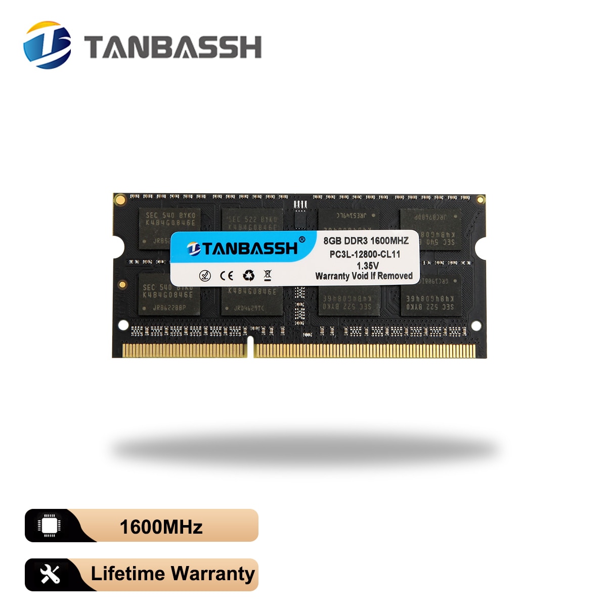 TANBASSH 4GB 8GB DDR3 DDR3L 1600MHz 1.35V 1.5V Laptop SODIMM Memory Compatible For AMD Intel All Motherboard