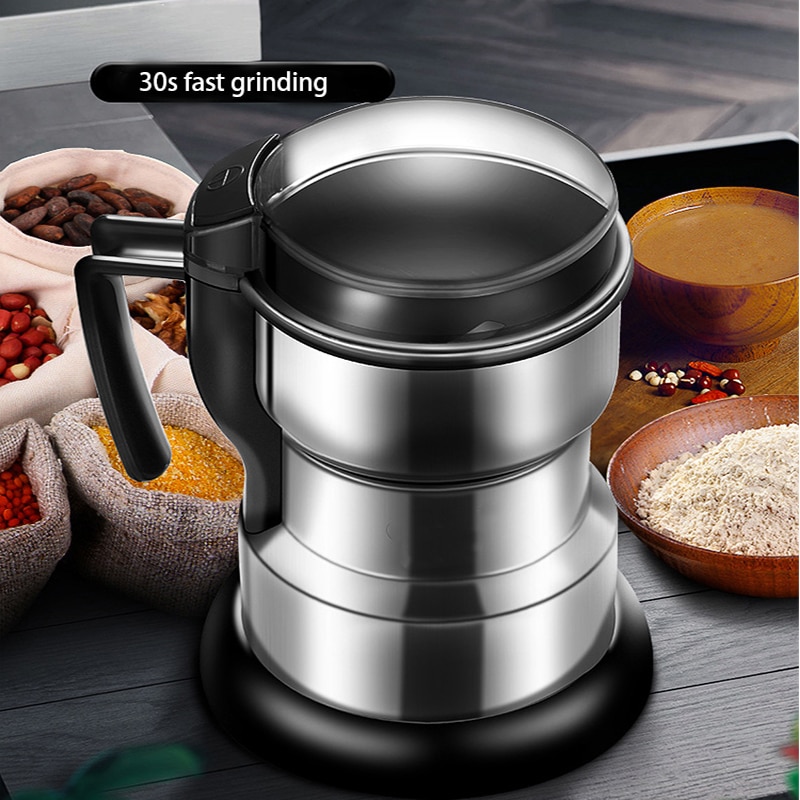 High Power Coffee Grinder Manual Multifunctional Machine Filter Holder Stainless Steel Cafe Drip Beans Pepper Espresso Nut