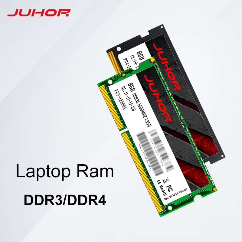 JUHOR Ram DDR3 8GB 1600MHz DDR4 8GB 16GB 2666MHz 3200MHz Sodimm Laptop Memoria Ram