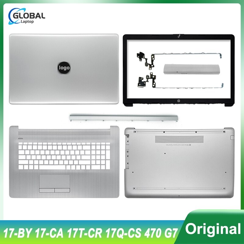 New Laptop For HP Pavilion 17-BY 17-CA 17T-BY 17Z-CA 470 G7 LCD Back Cover Front Bezel Palmrest Bottom Case Keyboard DVD Silver