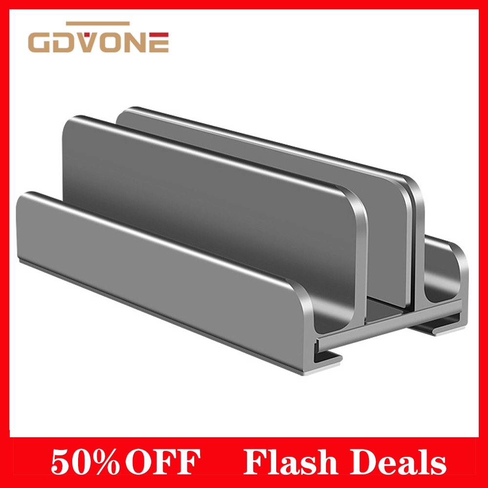 Vertical Laptop Stand Holder Foldable Aluminum Notebook Stand Laptop Tablet Stand Support for Macbook Air Pro PC 17 Inch