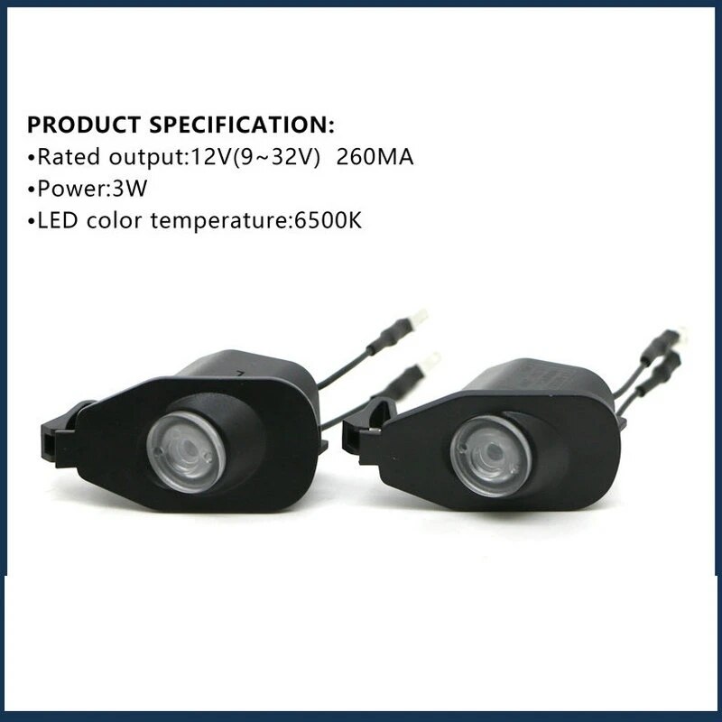 2pc Car Led  Mirror Welcome Lamp For Ford Mustang 2013 2014 (Does NOT Fit 2014 Model Blind Spot Feature)